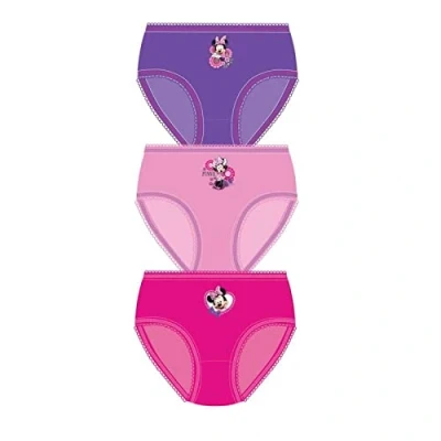 Image of TDP Textiles Girls 3 Pack Minnie Mouse Briefs Knickers Kids Pants Underwear Age 3/4 Years