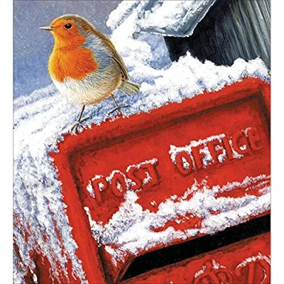 Image of Woodmansterne Pack of 5 Charity Christmas Greeting Cards 1 Design (Robin Postman)