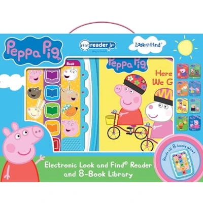 Image of Peppa Pig Electronic Me Reader Jr and 8 Look Find Sound Book Library PI Kids