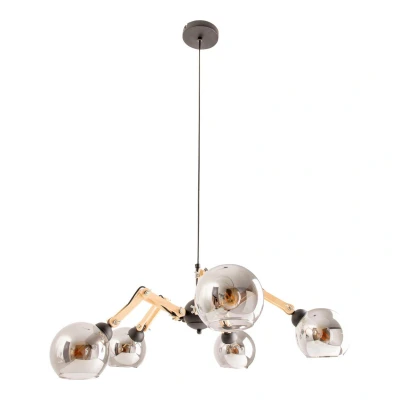 Image of Soito Multi Arm Pendant Ceiling Light Black
