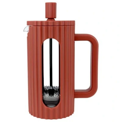 Image of Café Olé Ciao 3 Cup Cafetière, Stainless Steel Gauze, French Press, Red