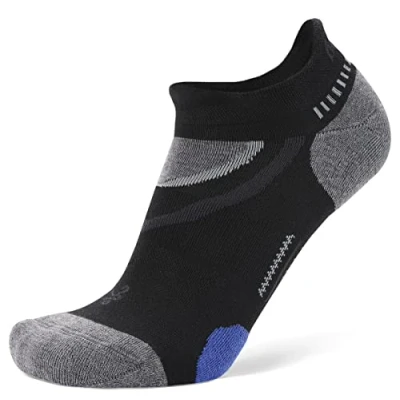 Image of Balega Ultraglide Cushioning Performance No Show Athletic Running Socks for Men and Women (1 Pair), Black, Small