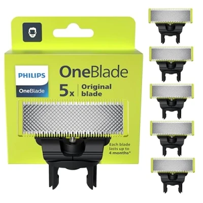 Image of Philips OneBlade 5 Stainless Steel Original Replacement Blades Compatible with all Electric Razors (model QP250/50)