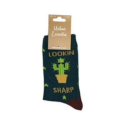 Image of Urban Eccentric Unisex Looking Sharp Socks Gift 1 Pair Cotton Rich Premium Novelty Gifts