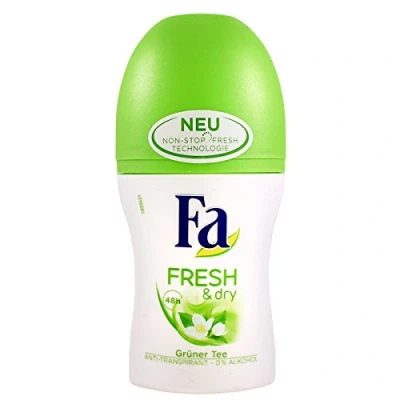 Image of 3 x Fa deo roll on for women “Fresh and dry green tea 50 ml.