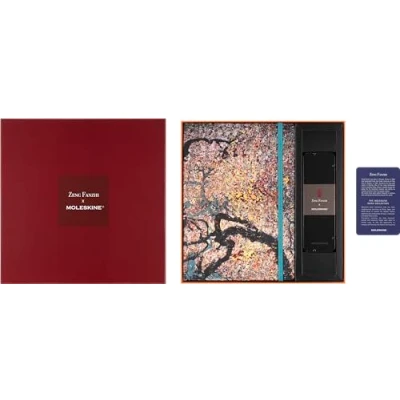 Image of Moleskine Year of the Dragon Gift Set by Zeng Fanzhi, Limited Edition A4 Hardcover Sketchbook, 5 Colored Pencils, and Lucky Envelopes in a Reusable Box, Asian Collection 2024