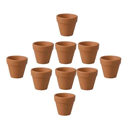 Image of 12Pcs 3x3cm Small Mini Terracotta Pot Clay Ceramic Pottery Planter Cactus Flower Pots Succulent Nursery for Plants