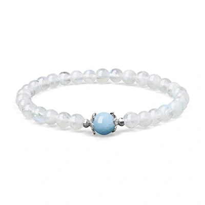 Image of COAI Women&#039;s Beaded Bracelet Aquamarine Moonstone Crystal for Women