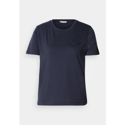 Image of GANT Tonal Shield Basic Tshirt, Women&#039;s, Size: XS, Evening blue