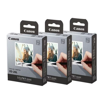 Image of Canon XS 20L 2.7&quot; x Square Photo Paper for QX10 Printer 60 Shots