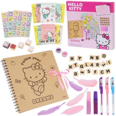 Image of Hello Kitty Scrapbook Kit for Kids, Craft Set with Scrapbooking Accessories, Art Supplies Gifts Girls