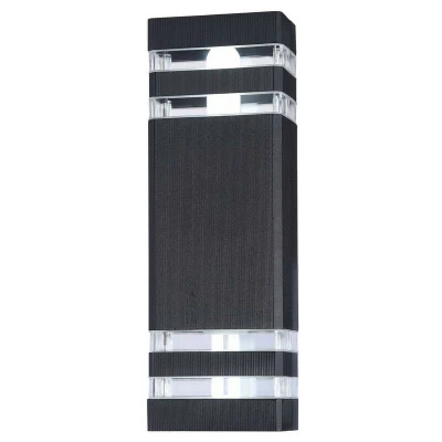 Image of Unter Den Linden Wall Lamp Black, 2 Light IP54, E27