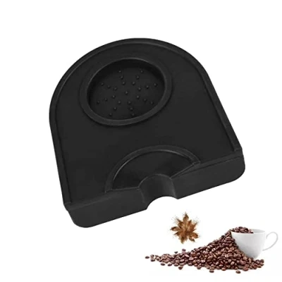 Image of Silicone Coffee Tamper Mat Espresso Anti Slip Pad Black Tamping for Semi Automatic Operating Machine