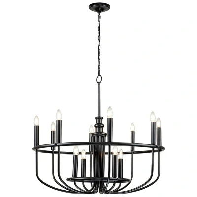 Image of Capitol Hill 12 Light Batten, Black