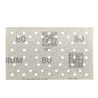 Image of Mirka Iridium Premium Sandpaper 81x133mm Grip 54 Hole, Grit 80, 100/Pack / For sanding paint, putty, primer, wood, steel, mineral materials, plastic.