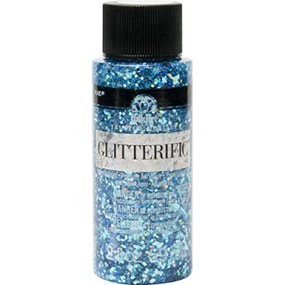 Image of FolkArt Glitterific Acrylic Paint, Aqua, Small
