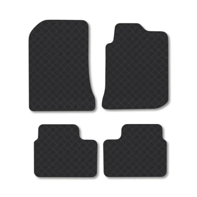 Image of Rubber Car Mats Compatible with Rover 75 (1999 2005) Tailored Fit Floor Set Accessory Black Custom 4 Pieces Clips Anti Slip Backing, Heavy Duty &amp; Waterproof