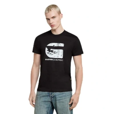 Image of G STAR Men&#039;s Chicago R T Shirt, Black (Dk D25692 c336 6484), S