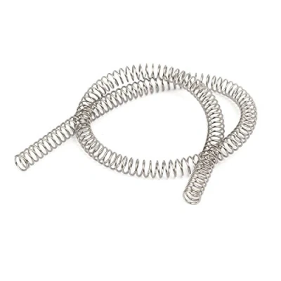 Image of sourcingmap Compression Spring,304 Stainless Steel,6mm OD,0.6mm Wire Size,305mm Free Length,Silver Tone