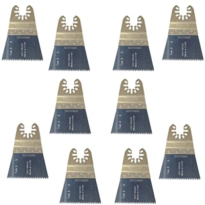 Image of 10 x SabreCut SP65J_10 65mm Fast Fit Japan Coarse Cut Blades Compatible with Dewalt, Stanley, Black and Decker, Bosch, Fein, Makita, Milwaukee, Parkside, Ryobi, Worx Multi Tool Accessories