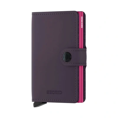Image of Secrid Unisex Mini Wallet Travel Accessory Card Holder Envelope, Dark Purple Fuchsia, 10,2 x 6,5 2,1 cm, Classic