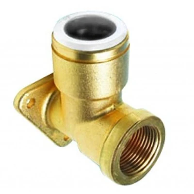 Image of 15mm x 1/2&quot; SPEEDFIT Brass Backplate Elbow