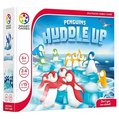Image of SmartGames Penguins Huddle Up, Multiplayer Strategy Game, 2 4 Players, 6+ Years, Black