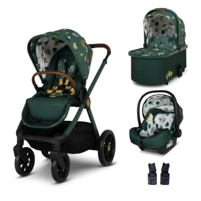 Image of COSATTO Giggle 4 Travel System 3 in 1 System, 0 25kg Approx. Years Old, Compact Fold, Pram, Pushchair, Carrycot, Seat Unit, i Size Group 0+ Infant Carrier Car &amp; Raincover (Faraway)