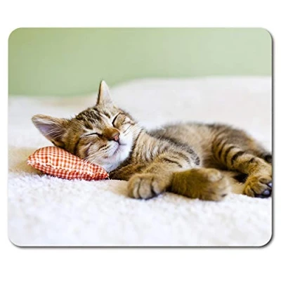 Image of Destination Vinyl ltd Beautiful Sleeping Kitten Mouse Mat Pad Cat Cats Mum PC Computer #8265