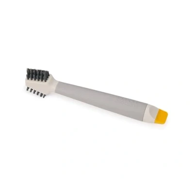 Image of Joseph CleanTech 3 in 1 Detail Cleaning Brush, V Shaped Bristles for Grout, Flat and Scraper, Non Slip Handle