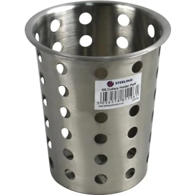 Image of Stainless Steel Round Cutlery Holder Utensil Caddy (ST81196)