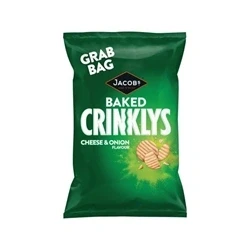 Image of Jacobs Crinklys Cheese and Onion 45g (Pack of 30) 27812