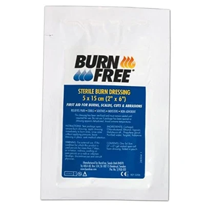Image of BurnFree 0206 Sterile Burn and Wound Dressings Pads, 5 cm x 15