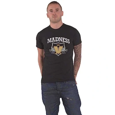 Image of Madness T Shirt Est 1979 Crest Band Logo Official Mens Black XL