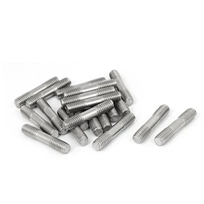 Image of Sourcingmap M6x30mm 304 Stainless Steel Double End Threaded Stud Screw Bolt 20pcs