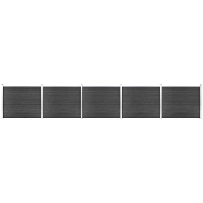 Image of vidaXL Fence Panel Set WPC 872x146 cm Grey