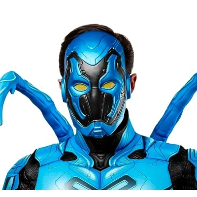 Image of Rubie&#039;s Adult DC Blue Beetle Costume Half Mask, As Shown, One Size
