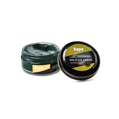 Image of Shoe Care Cream, Intensive Leather and Nourishing, Kaps Delicate, 113 Green, 50ml 1.70 fl.oz.