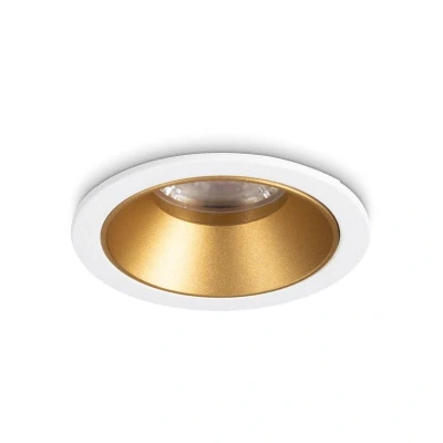 Image of Ideal Lux Lighting Game 5.8cm LED Recessed Downlight White Gold 3000K