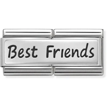 Image of Nomination Silver Best Friends Double Plate Charm