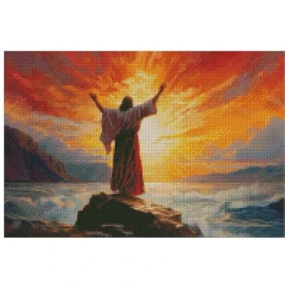 Image of Moses (3) Counted Cotton Cross Stitch,100% Cotton,14count,200x133 Stitch, 36x25cm Moses, The Genesis World Stitch kit