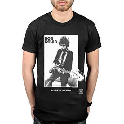 Image of Official Bob Dylan Blowing in The Wind T Shirt Black