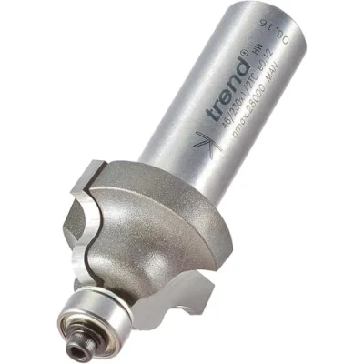 Image of Trend Professional Bearing Guided Ogee Router Cutter Bit, 1/2 Inch Shank, 25.4mm Cut Diameter, 15.9mm Length, 4mm Radius, 46/230X1/2TC