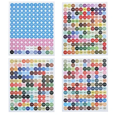 Image of Generic DMC Color Number Label Stickers for Diamond Painting Storage Box Mosaic Beads Organizer Bottle Tools