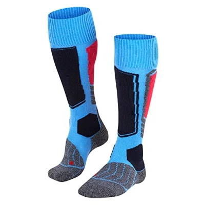 Image of FALKE Women&#039;s SK1 Comfort W KH Wool Silk Warm Thick 1 Pair Skiing Socks, Blue (Blue Note 6545), 2.5 3.5