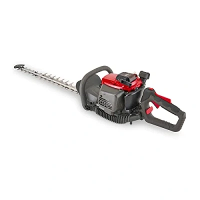 Image of Mountfield MHT 2322 petrol Fuel Powered Hedge Trimmer, For trimming garden hedges and bushes, 70cm dual action blades, 22.5cc 2 stroke engine (Red)
