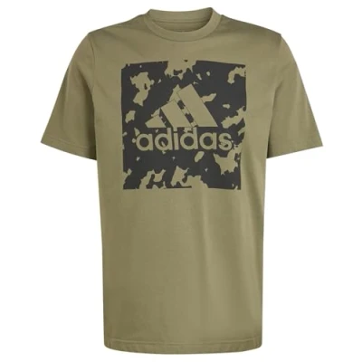 Image of adidas Men&#039;s Seasonal Essentials Monogram Graphic Hoodie, semi lucid blue, XXL