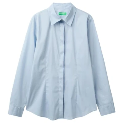 Image of United Colors of Benetton Women&#039;s 5awrdq03b Shirt, Blue, XL