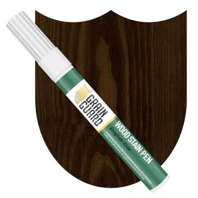 Image of GRAIN GUARD Wood Stain Touch Up Marker Pens ENGLISH OAK For Touching &amp; Staining Scratches, Scuffs, Marks Dents Ideal Wooden Floors, Furniture, Doors, Windows Fast Drying Waterproof
