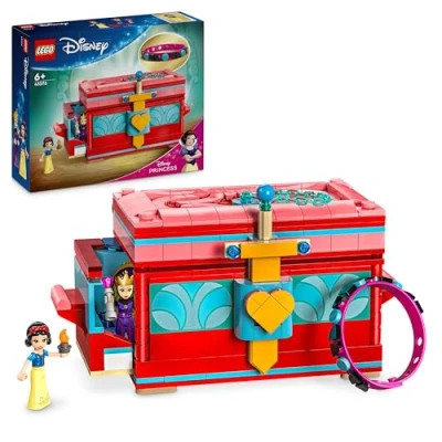 Image of LEGO ǀ Disney Snow White’s Jewellery Box Building Toy for Kids with White and the Evil Queen Mini Doll Figures a Play Bracelet, Gift 6 Plus Year Old Girls Boys 43276